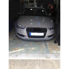 Oto h.i.t. Audi A3 12-16 Uyumlu Ön Lip Tampon Eki Body Kit Yumuşak Mat Siyah Kırılmaz