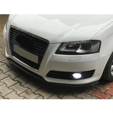 Oto h.i.t. Audi A3 09-11 Uyumlu Ön Lip Tampon Eki Body Kit Yumuşak Mat Siyah Kırılmaz