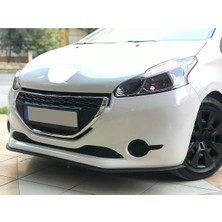 Oto h.i.t. Peugeot 208 Uyumlu Ön Lip Tampon Eki Body Kit Yumuşak Mat Siyah Kırılmaz