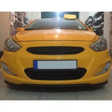 Oto h.i.t. Hyundai Accent Blue Uyumlu Ön Lip Tampon Eki Body Kit Yumuşak Mat Siyah Kırılmaz