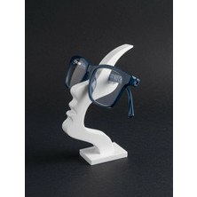 Filkorium3D 12 cm Mini Yüz Figürlü Gözlük Standı Plastik Gözlük Tutucu Masaüstü Gözlük Organizeri Dekoratif Stand