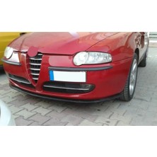 Oto h.i.t. Alfa Romeo 147 Uyumlu Ön Lip Tampon Eki Body Kit Yumuşak Mat Siyah Kırılmaz