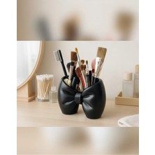 Filkorium3D 15 cm Plastik Fiyonk/kurdele Tasarımlı Çok Amaçlı Düzenleyici | Makyaj Fırçalık & Kalemlik