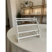Filkorium3D Takı Standı - Küpe Standı - Kolye Askısı - Modern Takı ve Küpe Standı - 5 Bölmeli Küpe Standı