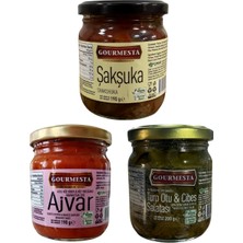 Çınar Food 210 cc 3'lü Set (Şakşuka, Ajvar, Turp Otu ve Cibes Salatası)