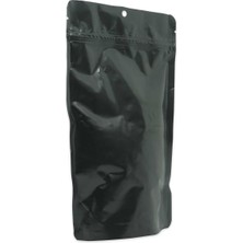 13*22.5*7 Mat Siyah Alüminyum Kilitli Doypack 50 Adet