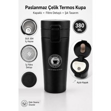 Güzelyüz Avm Termos Kupa 304 Paslanmaz Çelik Iç Filtre Detaylı 380 ml