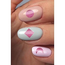 Artikel Fuşya Karışık Şekiller Metalik Tırnak Sticker, Nail Sticker, Nail Art