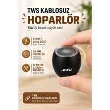 CoverZone Tws Kablosuz Mini Hoparlör, 5W Çıkış Gücü, 36 mm Sürücü, 10 Metre Çalışma Mesafesi, 2 Saat Kullanım, Headset ve Handsfree Profil Destekli Taşınabilir Speaker | Bo-09