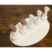Filkorium3D Çıkarılabilir Plastik Takma Tırnak Standı 15 cm | Pratik Oje Kurutma ve Sergileme Aparatı