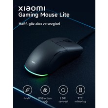 Xiaomi Gaming Mouse Lite, 6200 DPI, RGB, Oyuncu Mouse (Xiaomi Türkiye Garantili)