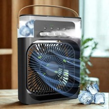 Hereveoyuncak Taşınabilir 3 Farklı Mod Ayarlı 7 Farklı LED Işıklı Sulu Soğutmalı Taşınabilir Masaüstü USB Fann Vantilatör