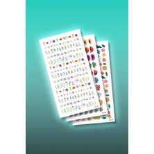 Artikel 3'lü Tırnak Dövmesi Seti, Tırnak Sticker Seti, Nail Art, Tattoo