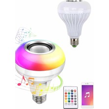 Najmaddin Mey ® Bluetooth Hoparlör Akıllı Rgb LED Işık Renk Değiştirme Ses Bombası Ampül Görünüml