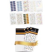 Artikel 10'lu Tırnak Dövmesi Seti -5, Tırnak Sticker Seti, Nail Art, Tattoo ART-583