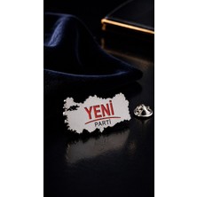 kuyumcudan Yeni Parti Türkiye Gümüş Kaplama Yaka Rozeti