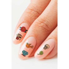 Artikel 2' Li Old School Tırnak Dövmesi, Tırnak Tattoo, Nail Art, Tırnak Sticker