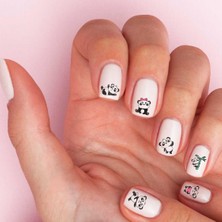 Artikel 2' Li Panda Tırnak Dövmesi, Tırnak Sticker, Nail Tattoo, Nail Art