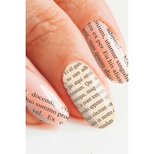 Artikel 2' Li Gazete Yazıları Tırnak Dövmesi, Tırnak Tattoo, Nail Art, Tırnak Sticker