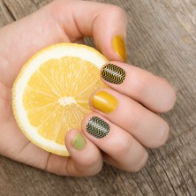 Artikel 2' Li Zigzag Çizgiler Tırnak Dövmesi, Tırnak Sticker, Nail Tattoo, Nail Art