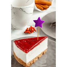 Artikel Mor Yıldız Simli Eva Kürdan Cupcake Toppers Cupcake Çubuğu 12'li