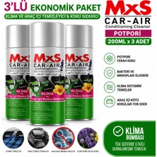 Mxs Car-Air 3'lü Potpori Klima Bombası 200 ml X3 Araç Içi Koku Giderici ve Klima Temizleyici