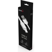 Duca Store Senon Zore Z-39 Type-C USB Kablo Beyaz Silikon 1 Metre Hızlı Şarj Destekli Veri Aktarımı Için Şarj Kablosu