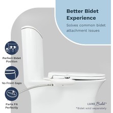 Duca Store Luxe Bidet Luxe TS1008E Yavaş Kapanan, Hızlı Çıkarma Menteşeli ve Kaymaz Tamponlu Uzun Rahat Oturaklı Klozet Kapağı (Beyaz)