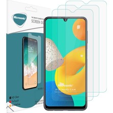 Duca Store Galaxy M32 4g Screen Protector Glass Cam Ekran Koruyucu (3'lü Paket) [galaxy M32 4g ile Uyumlu Ekran Koruyucu - Şeffaf]