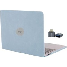 Duca Store MacBook Air M1 Kılıf A2337 Uyumlu 13 Inç Kumaş Kaplama Sert Koruyucu Kapak A2179 A1932 Hard Case Açık Mavi