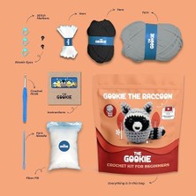 Duca Store Raccon Tığ Kiti Yeni Başlayanlar Için Videolu Peluş Amigurumi Örgü Oyuncak Seti