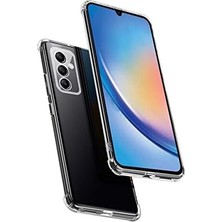 Duca Store Galaxy A34 ile Uyumlu ile Uyumlu Kapak Kamera Korumalı Antishock Airbag Köşe Korumalı Silikon Şeffaf Kılıf