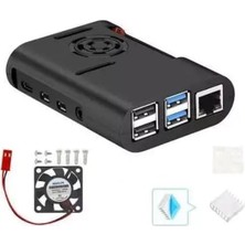 Duca Store Raspberry Pi 4 Fan Case-Siyah
