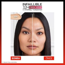 Duca Store Infaillible 32H Fresh Wear C Vitaminli Fondöten - 220 Sable Sand 30 ml
