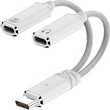 Duca Store 2in 1 100W Type C To Type C & Type C Hızlı Şarj Kulaklık Arama Dönüştürücü Otgtc