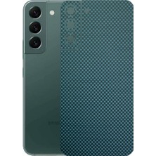 Kapps Samsung S22 Plus ile Uyumlu Fiber Serisi Premium Arka Kapak Kaplama(Kenarlar Yoktur!)