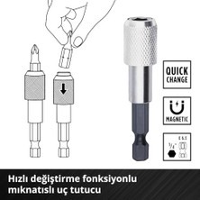 Duca Store Orijinal  M-Case 33 Parça Uç Seti (S2 Çelikten Yapılmış 50 mm Uçlara Sahip Akülü Vidalamalar ve Elektrikli Matkaplar Için,hızlı Değiştirilebilir Uç Tutucu, Saklama Kutusu) - 49118903