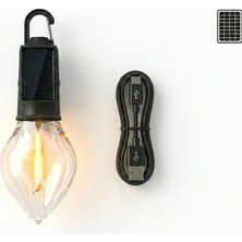 Duca Store Solar ve Type-C Şarjlı Kamp Lambası | 3 Kademeli Işık, Şarj Göstergeli, Asılabilir Suya Dayanıklı Çadır ve Doğa Feneri