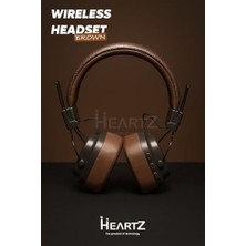 Duca Store Clasic H10 Kafaüstü Wireless Bluetooth Kulaküstü Büyük Klasik Üst Kalite Kablosuz Kulaklık 120 Saat Bekleme 8 Saat Aktif Müzik 5.4 Version Bluetooth (Koyu Kahve)
