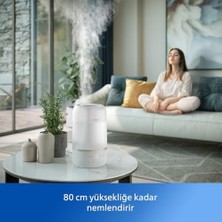 Duca Store 1000 Serisi Hava Nemlendirici - Kuru Hava Belirtilerini Giderir, 41 M2'ye Kadar Odalar Için Etkili, 32 Saat Çalışma Süresi, Aromaterapi Özelliği, Skymist, Beyaz (HU1510/04)