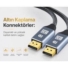 Duca Store 1.5 Metre 8k Displayport Kablosu Dp 1.4V, 8k 240Hz Uhd, 7680X4320P, Projeksiyon Için Yüksek Hızda Bağlantı, Notebook, Tv, Game Box ve Projeksiyon Cihazı Uyumlu | ZR832 (1.5 Metre)