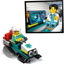 Duca Store City Acil Hava Ambulans Uçağı 60465-6 Yaş ve Üzeri Çocuklar Için Kar Motosikleti Içeren Kurtarma Oyuncak Yapım Seti, Doğum Günü Hediyesi (403 Parça)