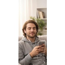 duca store çok sağlam metal uçlu kulak ıçi metal jack lı çivi jack kablolu mikrofonlu telefon kulaklığı - tam bir  performans ürünü harika kampanya  !!!!!!! (ınci beyaz 52)