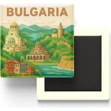 Duca Store Bulgaristan - Paper Cut Art - Baskılı Buzdolap Magneti Kare - 9x9 cm