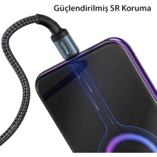 Duca Store 2m 60W Hasırlı Type-C To Type-C Pd Hızlı Şarj Kablosu - Siyah