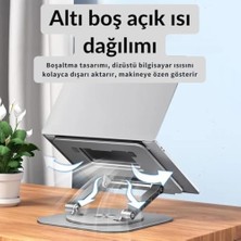 Duca Store Coofbe Yükseklik Ayarlı 360 Döner Alüminyum Laptop Standı Laptop Sehpası Açı Yükseklik Ayarlı Kaymaz Padli