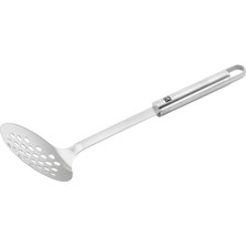 Duca Store Pro Kevgir Yuvarlak Delikli, 33 Cm, Metalik Gri, 18/10 Paslanmaz Çelik