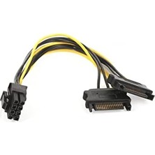 Duca Store Dark DK-CB-P203 2 x Sata - 6+2 Pın Pcı-E Dönüşütürücü Güç Kablosu