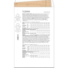 Duca Store Vogue V2000U5 Misses' Wrap Elbise Dikiş Desen Paketi, Diane Von Furstenberg, Tasarım Kodu V2000, 16-18-20-22-24, Çok Renkli