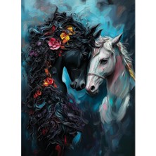 Duca Store Puzzle - Siyah BEYAZ,1000 Parça Puzzle, #1199